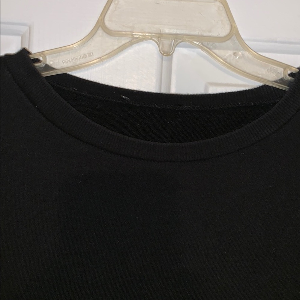 F21 Black Oversized Sweatshirt Sweater S M - Picture 3 of 3